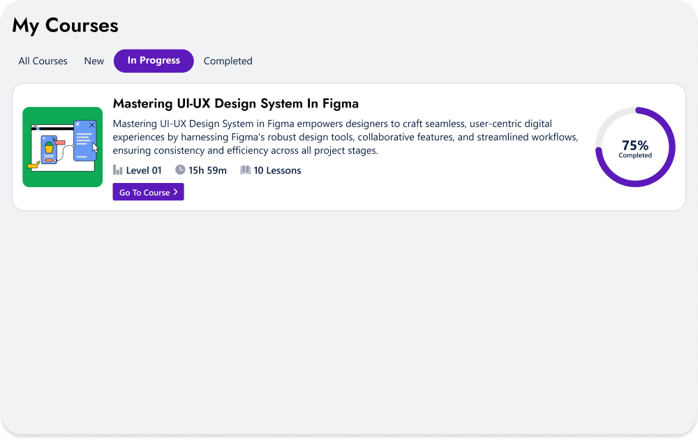 lms page Progress Tracking and Certification image